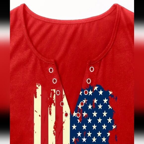 Women's American Flag Print Tank - Picture 3 of 3